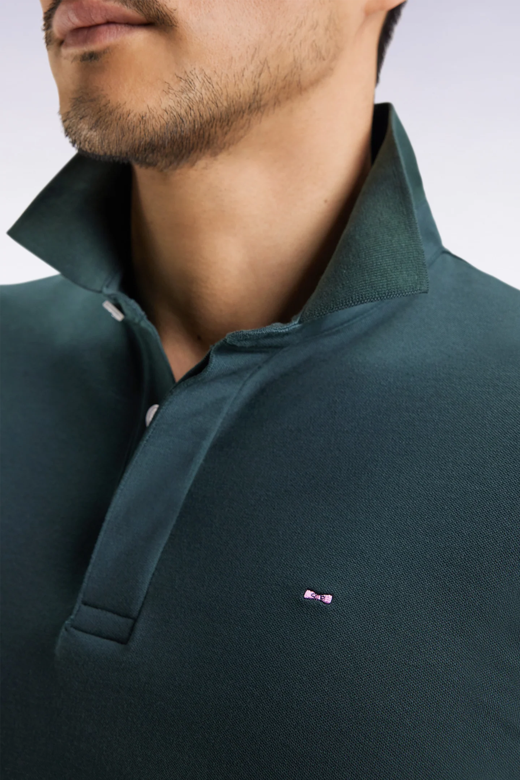 Eden Park Polo à Manches Longues en Coton