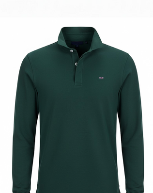 Eden Park Polo à Manches Longues en Coton
