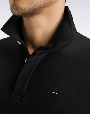 Eden Park Polo à Manches Longues en Coton