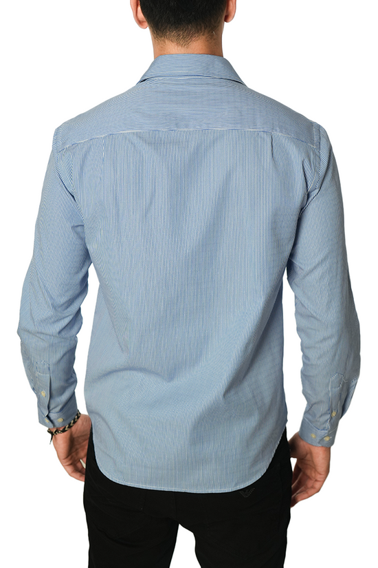 Façonnable Chemise à Rayures Poche sur le devant