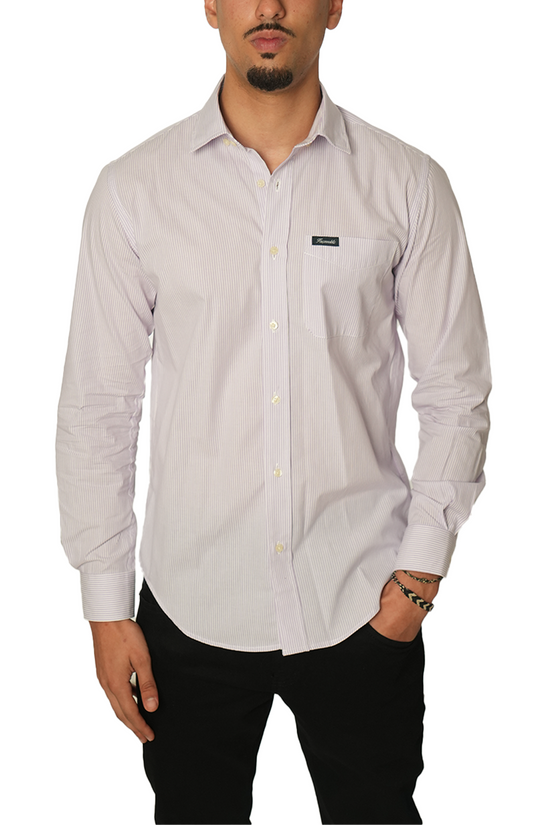 Façonnable Chemise à Rayures Poche sur le devant