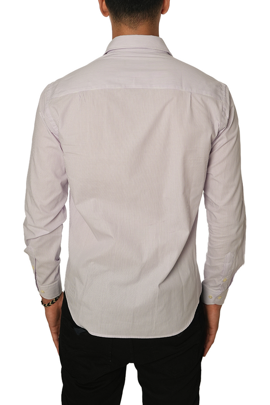 Façonnable Chemise à Rayures Poche sur le devant