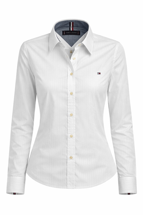 Tommy Hilfiger Chemisier Slim Fit Stripped White