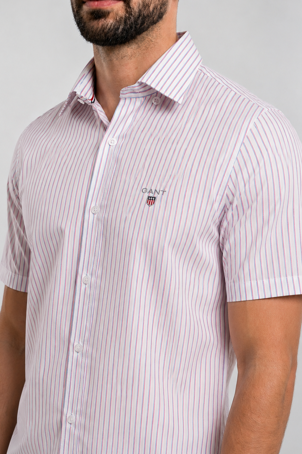 Gant Chemise Demi Manches à Rayures  Casual Fit