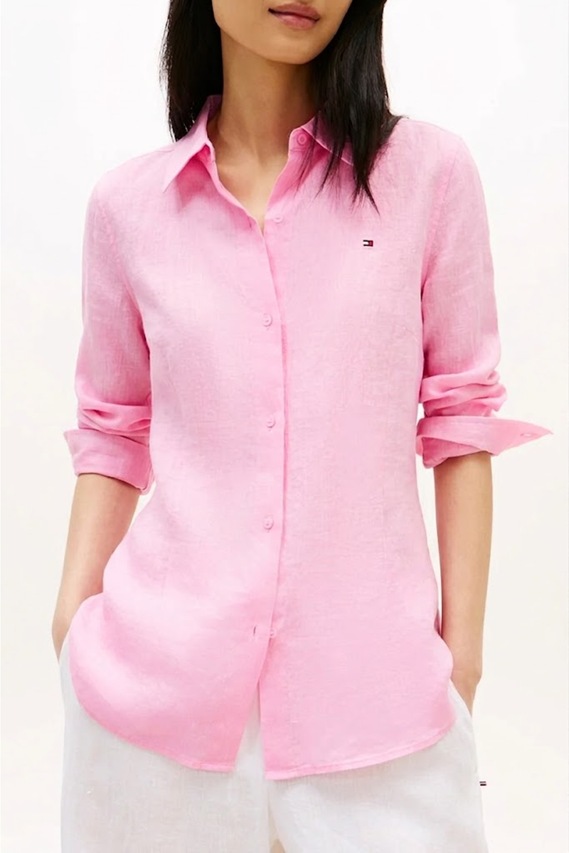 Tommy Hilfiger Chemisier 100% lin Slim Fit