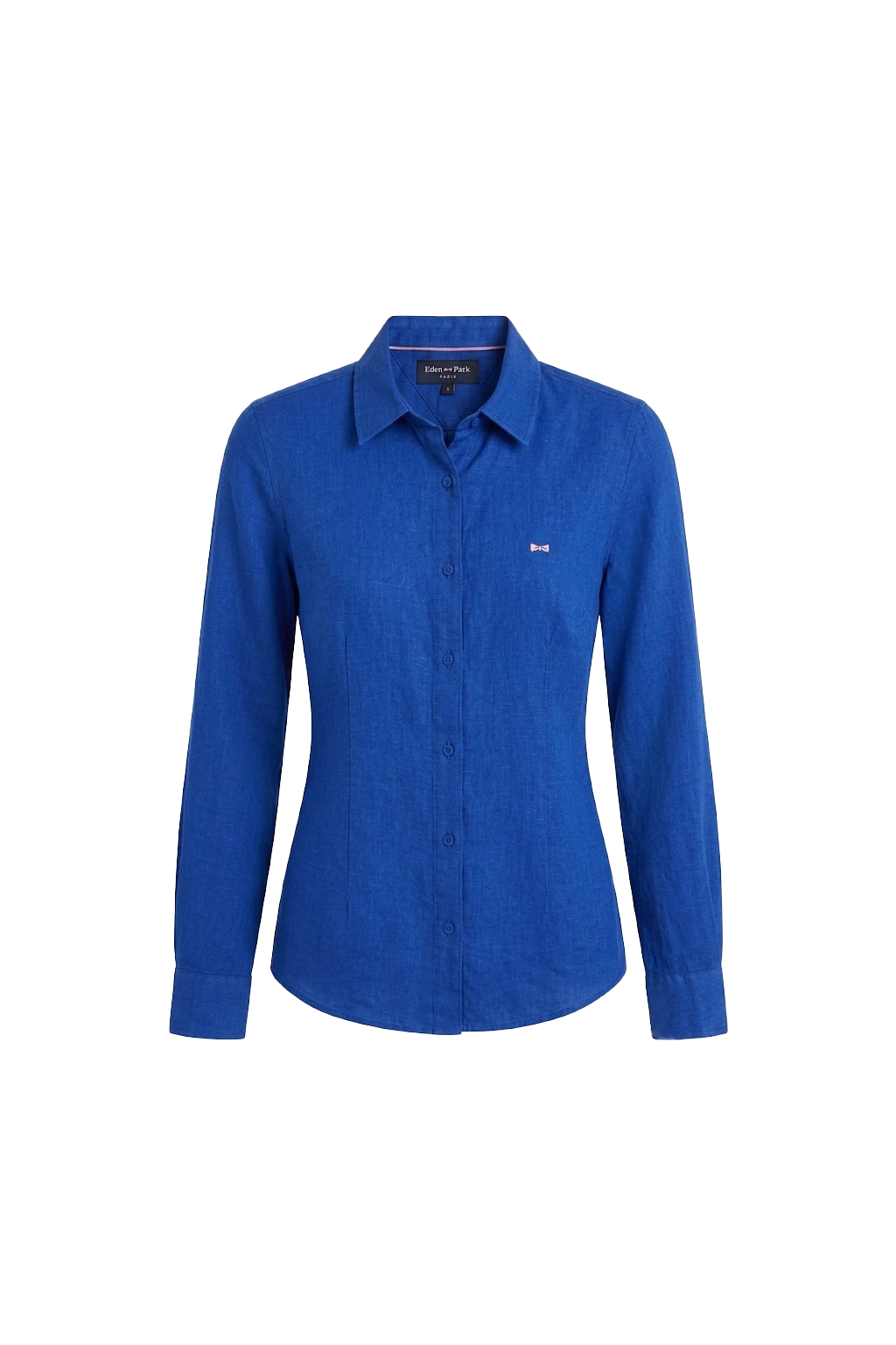 Eden Park Chemisier lin Blue Slim Fit