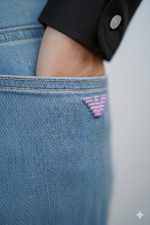 Emporio Armani POCKETS PANT - Jean Denim Aigle Rose