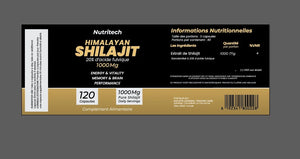 Pack 3 Himalayan Shilajit 1000 Mg Nutritech - 120 Capsules