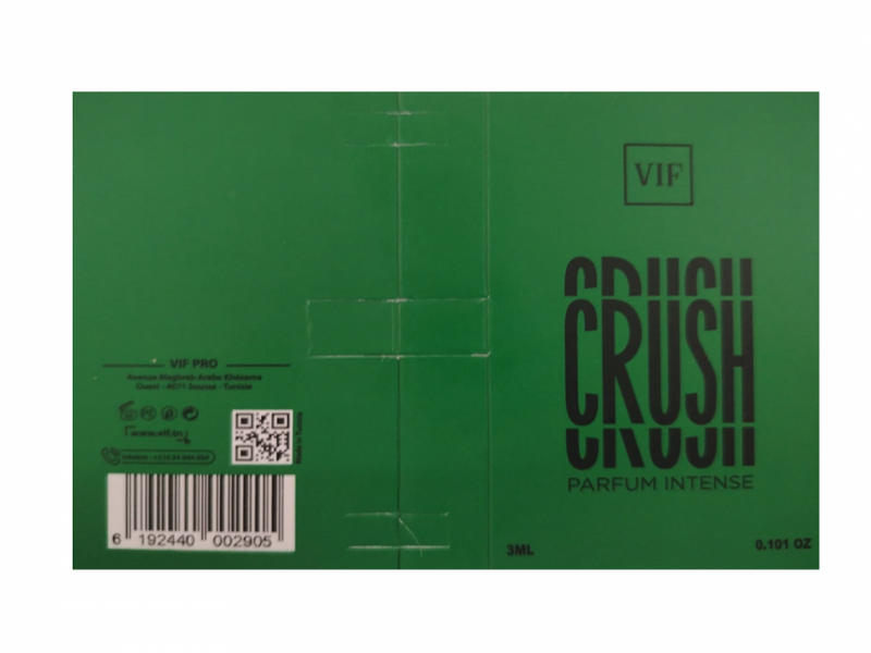 Testeur Parfum intense Crush 3 ml