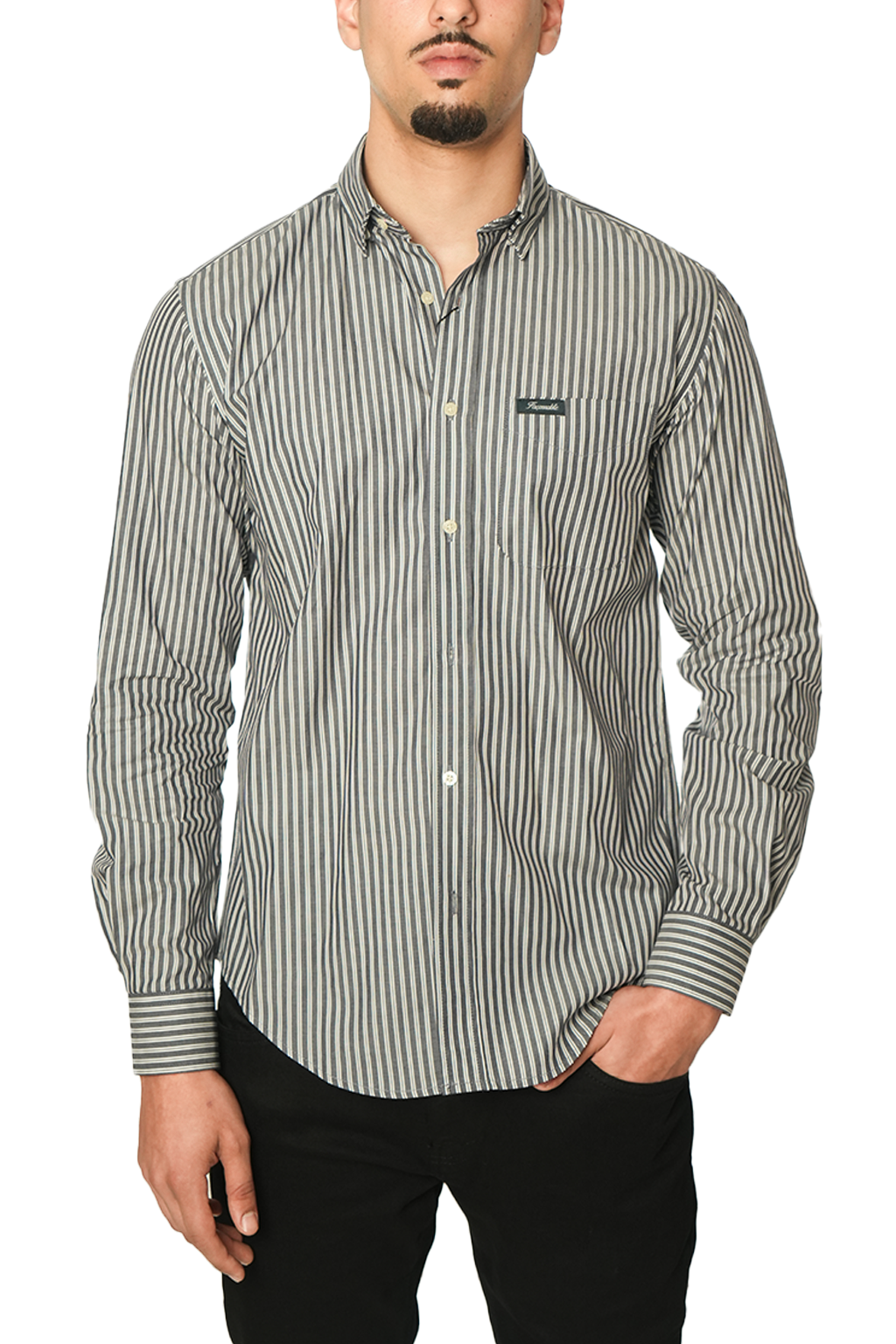 Façonnable Chemise à Rayures Poche sur le devant