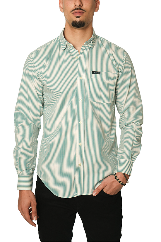 Façonnable Chemise à Rayures Poche sur le devant