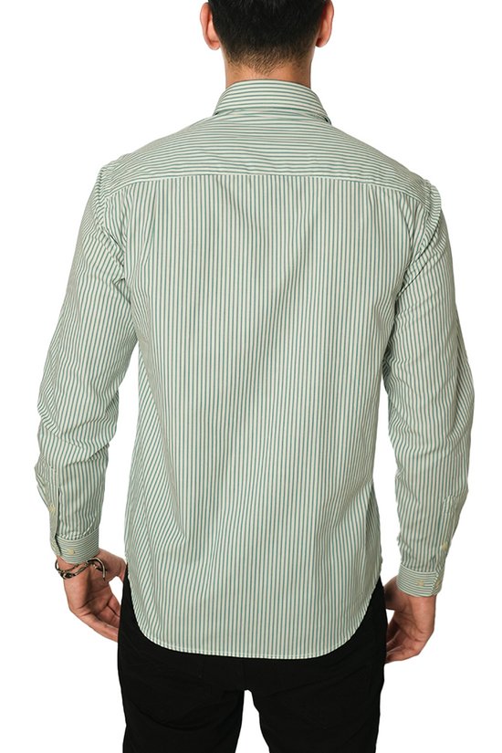 Façonnable Chemise à Rayures Poche sur le devant