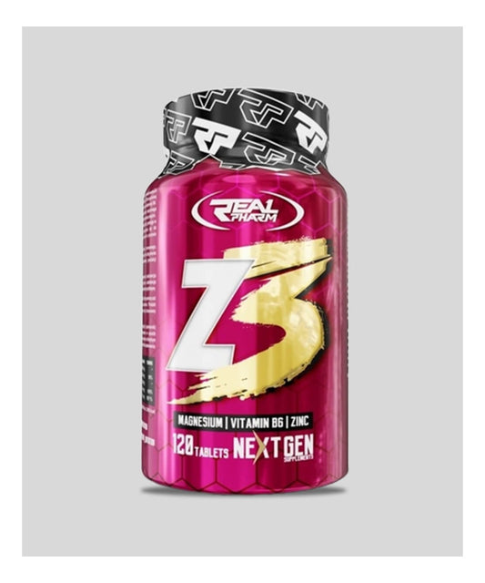 ZMA Real Pharm Z-3 Magnesium+Zinc+B6|120 capsules
